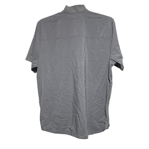 Texas A&M Adidas Aeroready Tech Polo Grey Short Sleeves Size Small 3/4 Zip Up - Picture 2 of 8